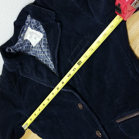 H&M (L.O.G.G.) sz 10 navy corduroy jacket w/elbow patches EUC - Picture 13 of 15
